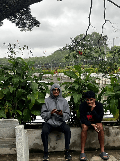 A cute picture Nithya clicked of me with my grandfather