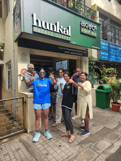 Enjoying our coffee at Hunkal